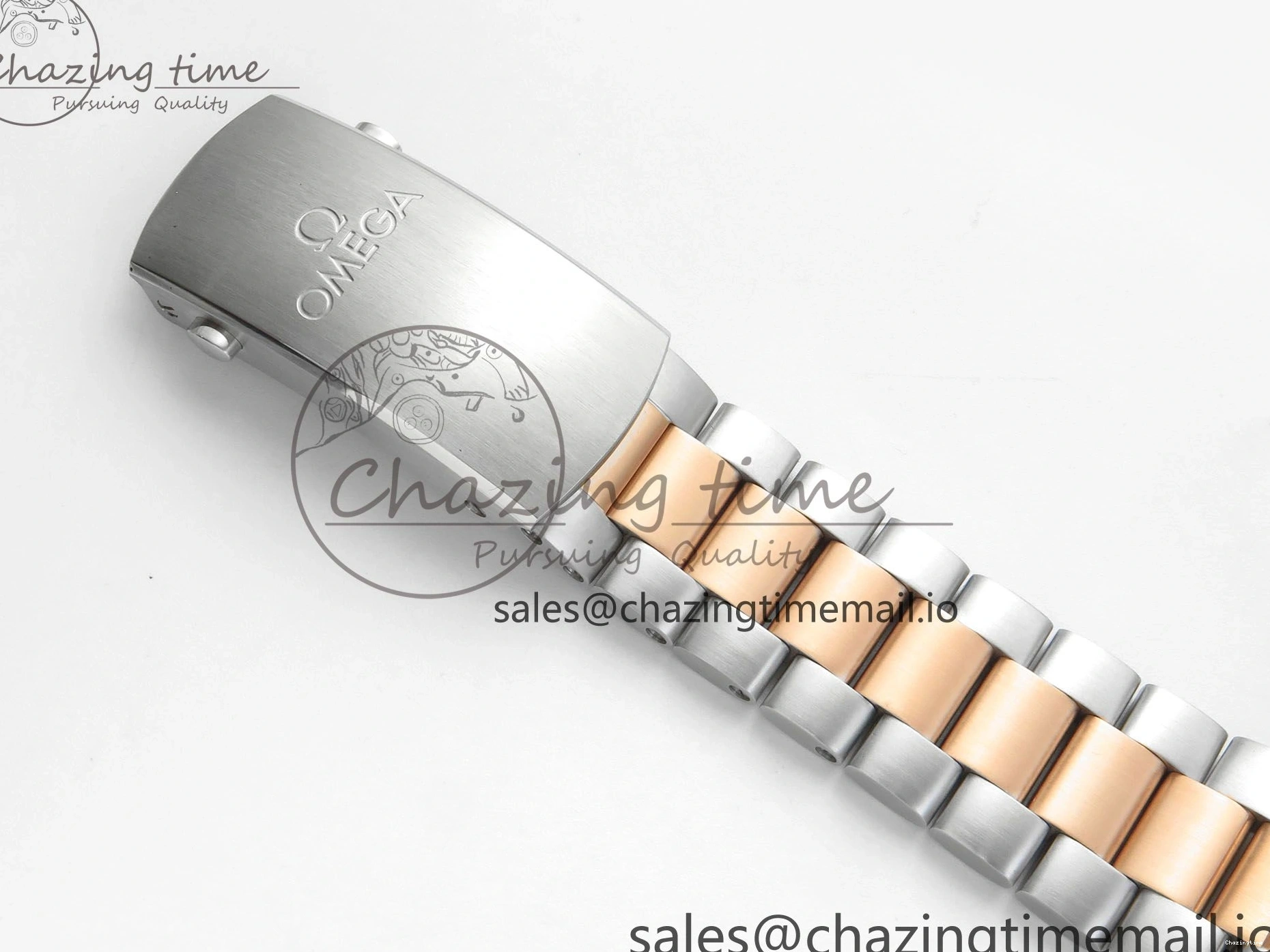 0328 Planet Ocean 600M Chrono SS VRF 1:1 Best Edition Black Bezel Blue Dial on RG SS Bracelet A Affordable 7648